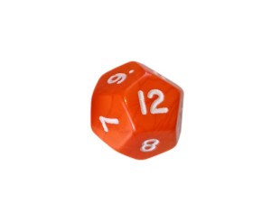 Opaque Orange D12 12-Sided Polydice